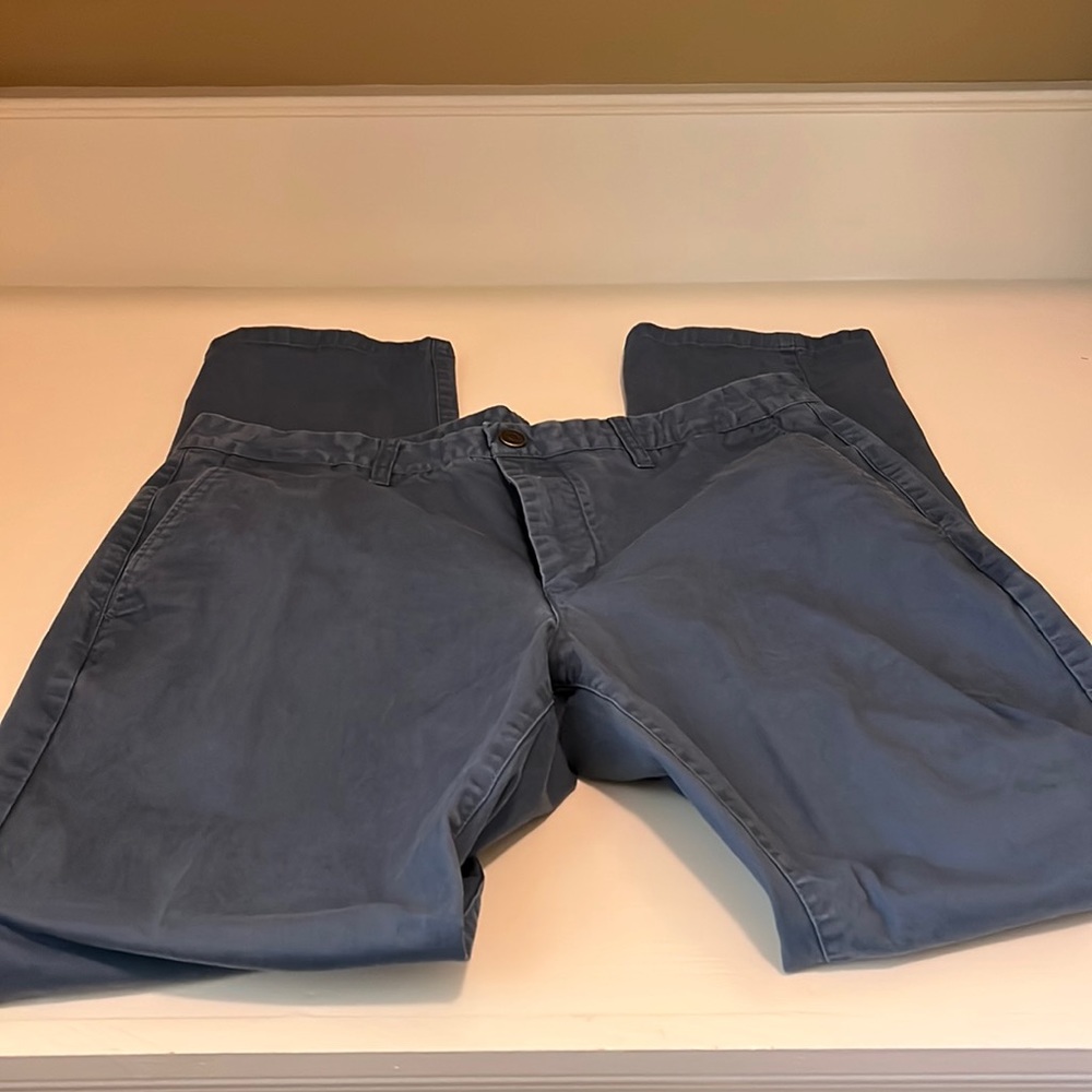 Bonobos Men's Chino Pant Slim - Blue/Gray Size 36x34